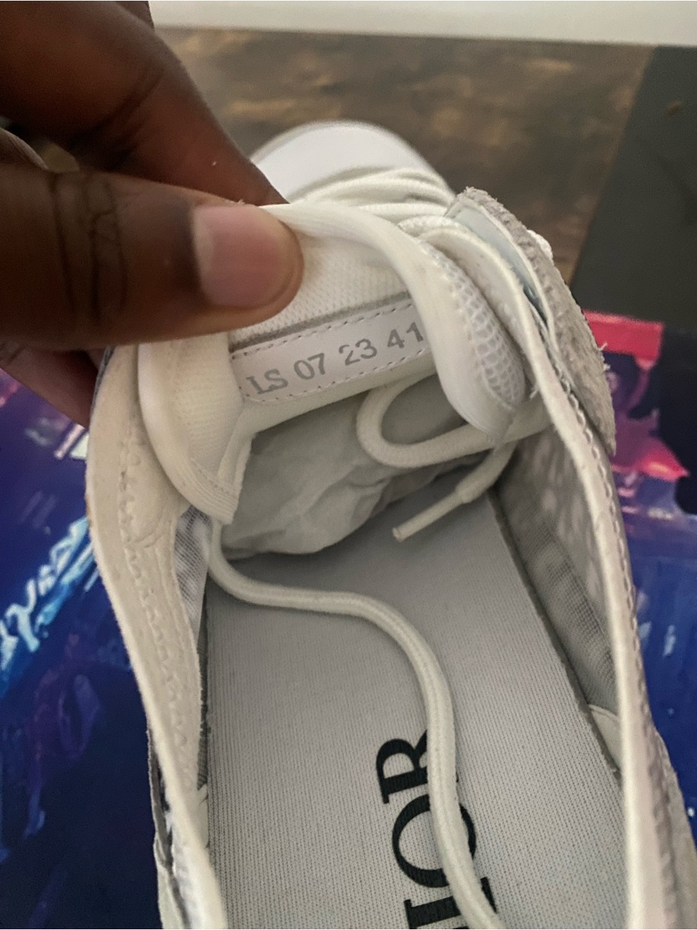 Dior B22 Oblique Beige Cream Sneakers | Designer Luxury - Picture 8 of 8